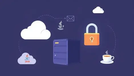 Secure digital software container locked padlock cloud java enterprise