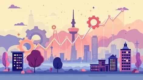 Business dashboard ai technology sme financial charts wellington cityscape nz