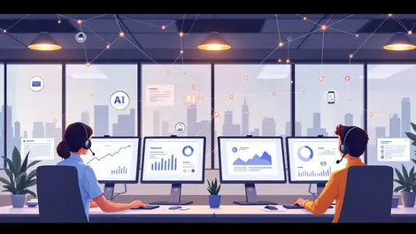 Modern contact centre customer service agents ai neural network collaboration tech