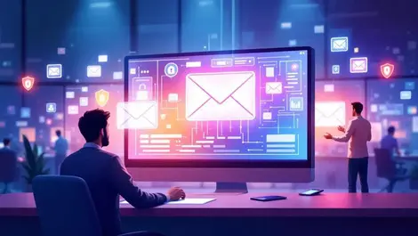 It professionals monitoring email security threat detection noc