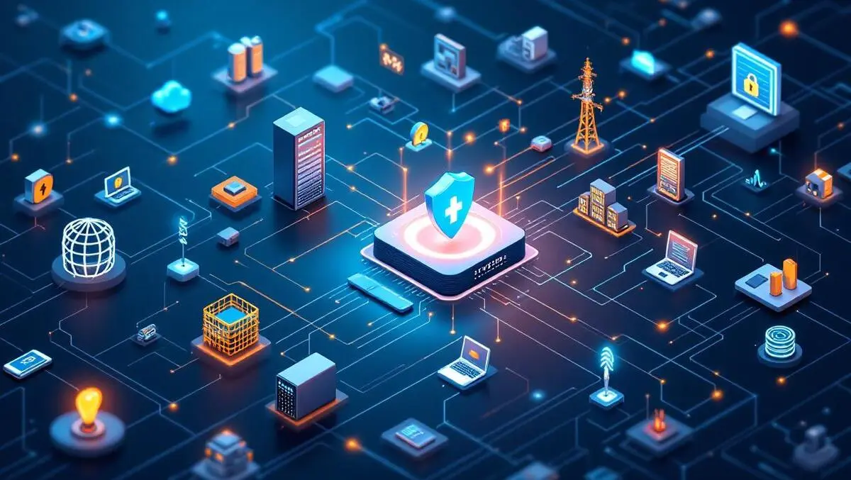 Interconnected computer servers industrial machines mobile devices it security