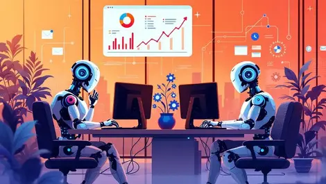 Office environment australia new zealand robots humans collaborating ai automation