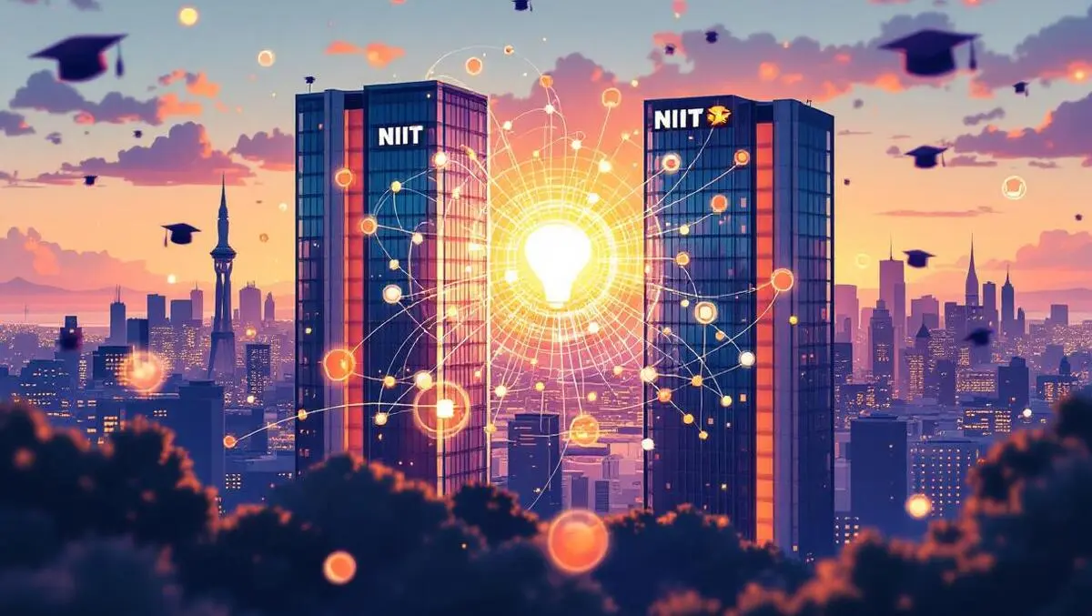 Niit sweetrush merger offices glowing connection sf sunset scene