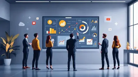 North american team unified ai marketing dashboard office scene