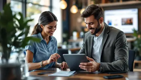 Modern american community bank digital onboarding tablet banker